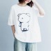 Handmade white cotton clothes For Women plus size Fashion Ideas Batwing Sleeve o neck Midi tops