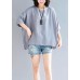 Mu o neck Batwing Sleeve chiffon For Women Outfits gray tops Summer